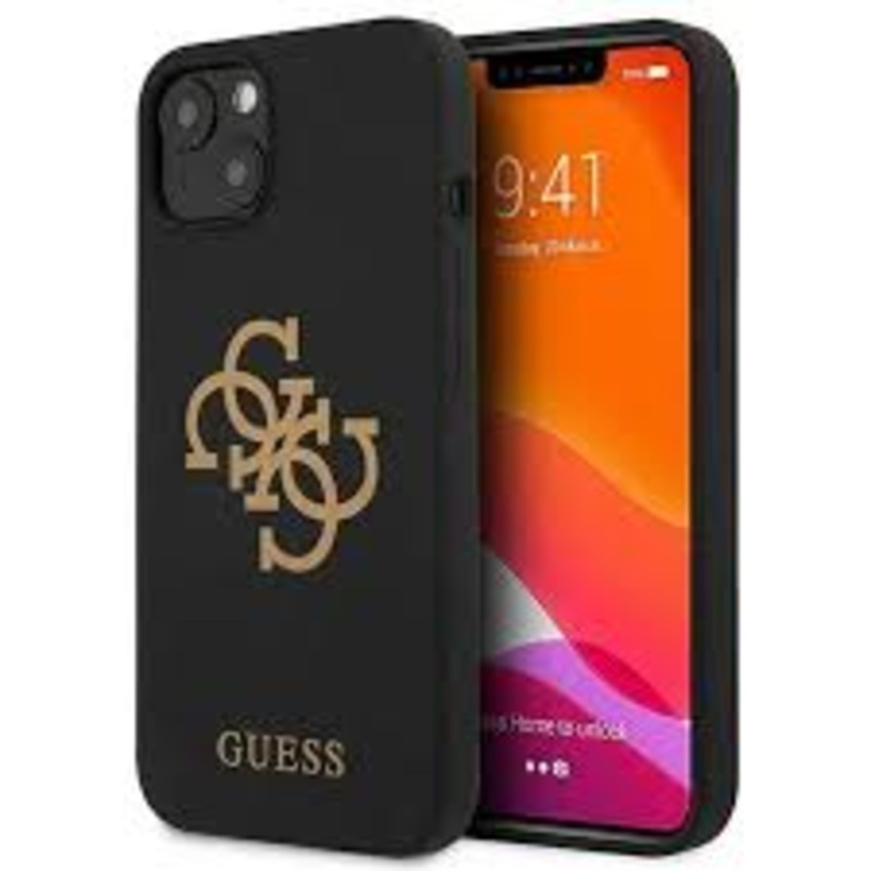 Guess iPhone 13 mini Case Cover silicone 4G logo black