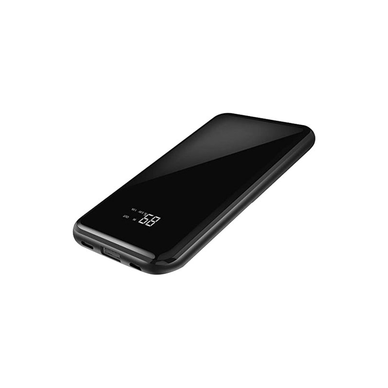 iSafe 15000 mAh Intelligent Protection Wireless Portable Powerbank with 3 in 1 Cable, Black