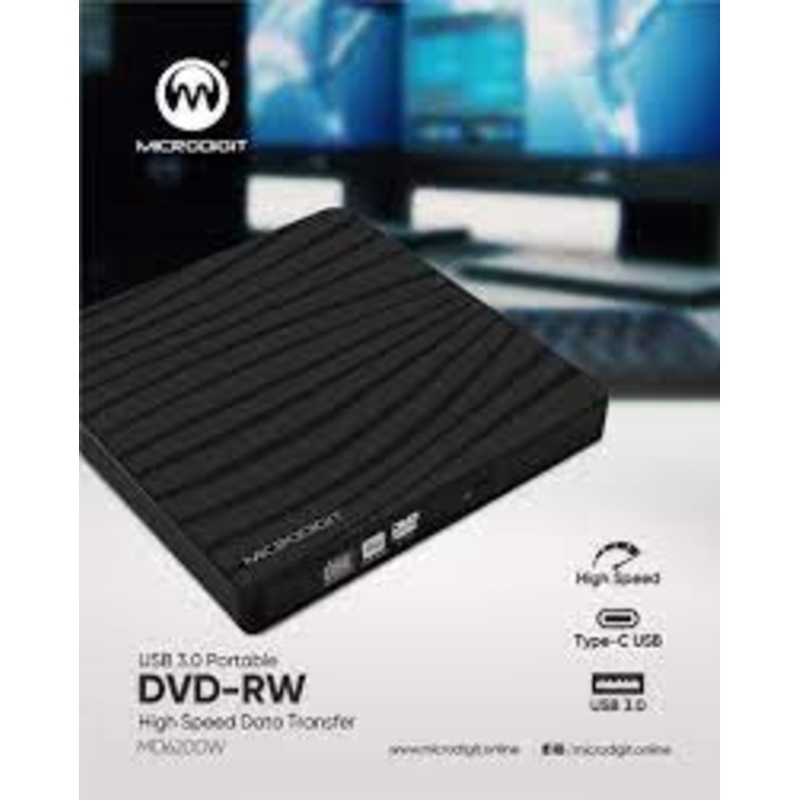 MICRODIGIT DVD-RW PROTABLE USB 3.0 HIGH SPEED MD620DW