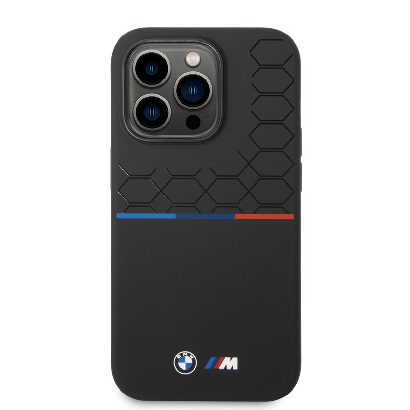 BMW Liquid Silicone Case Printed UV Varnish -iPhone 14 Pro Max – Black