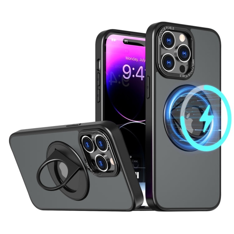 Desert Stylish Rotating Ring Magnetic Holder Phone Case for Apple iPhone’s