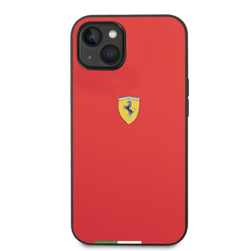Ferrari PU Case with Italian Flag Line iPhone 14 Pro Max