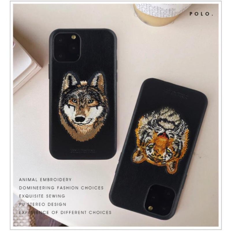 Apple iPhone 11 Savanna Series Genuine Santa Barbara Leather Case – Wolf