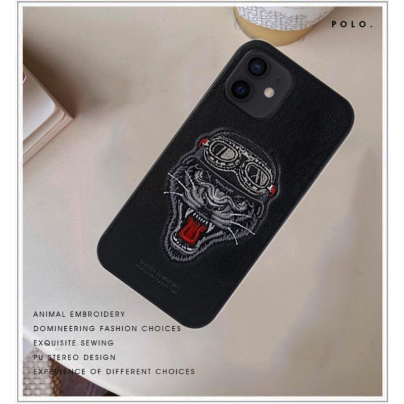 iPhone 11 Patti Series Genuine Santa Barbara Leather Case – leopard