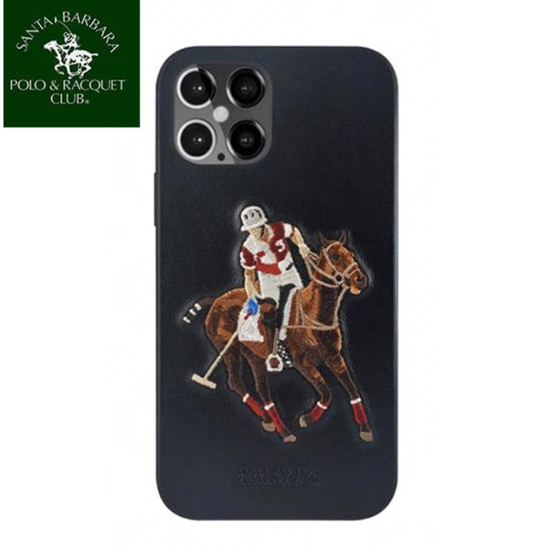 iPhone 12 Series Jockey Series Genuine Santa Barbara Leather Case – Black