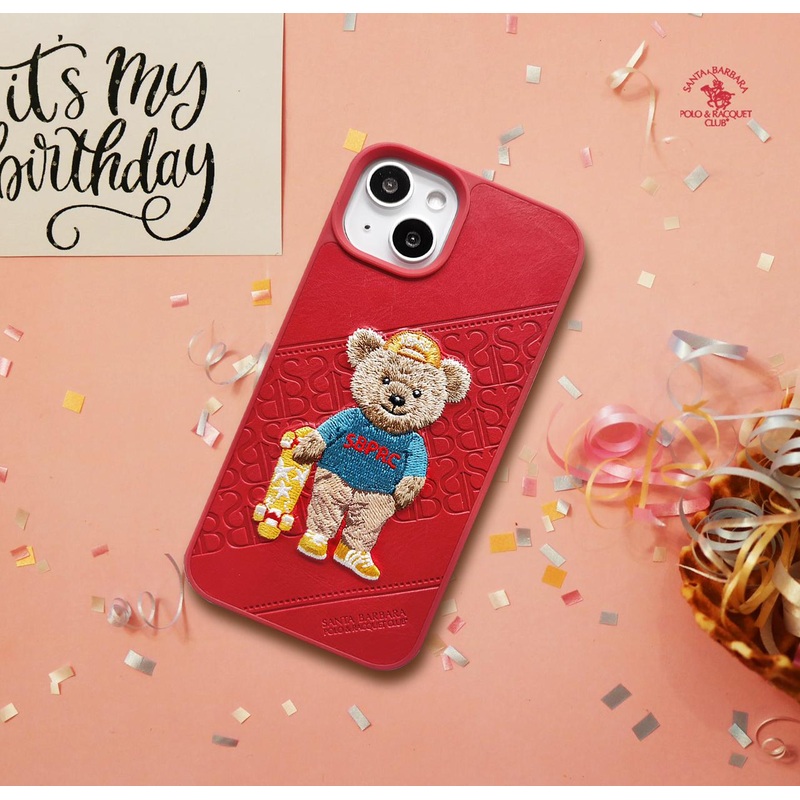 iPhone 13 Pro Crete Series Genuine Santa Barbara Leather Case – Red