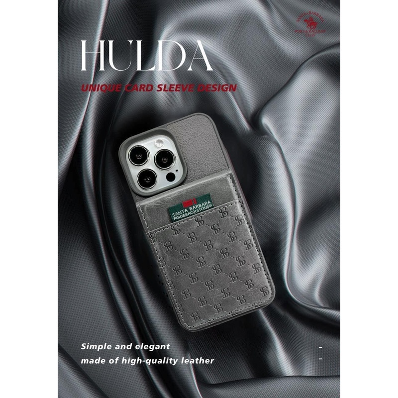 iPhone 13 Pro Max Hulda Series Genuine Santa Barbara Leather Case
