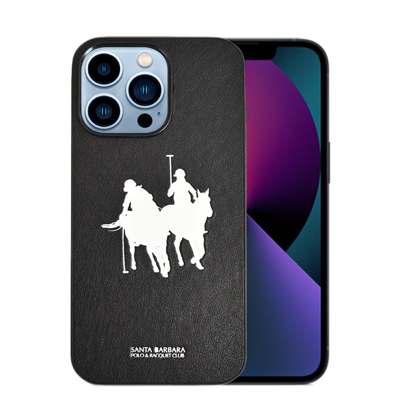 iPhone 13 Pro Max Umbra Series Genuine Santa Barbara Leather Case – Black