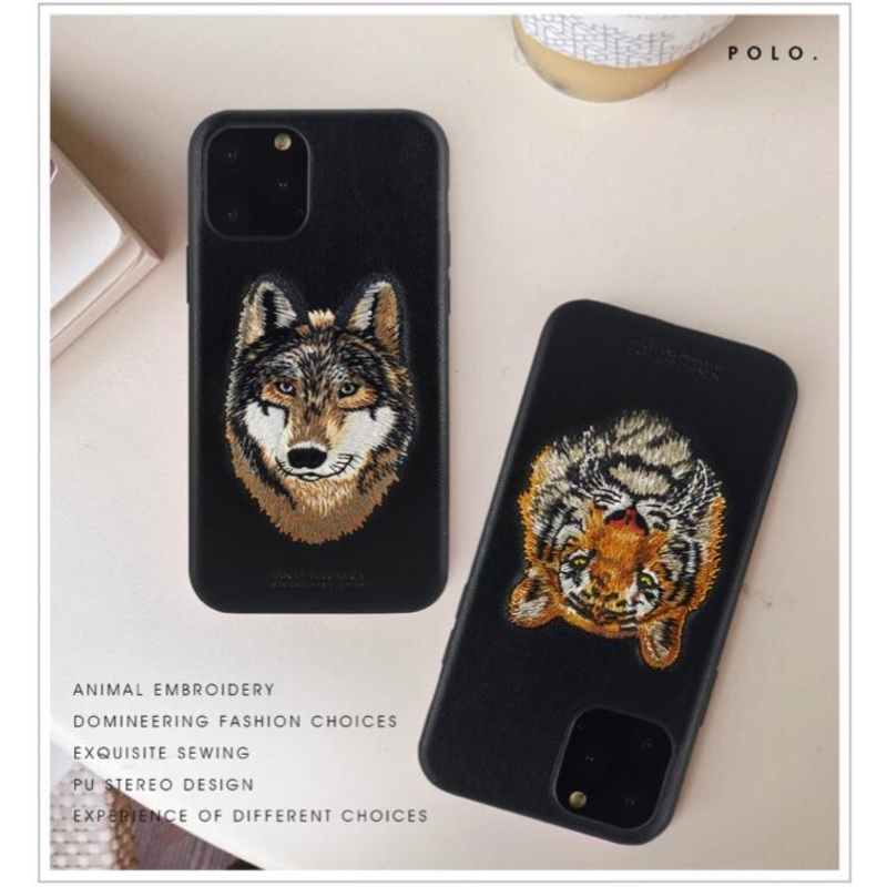 iPhone 13 Pro Savanna Series Genuine Santa Barbara Leather Case – Wolf
