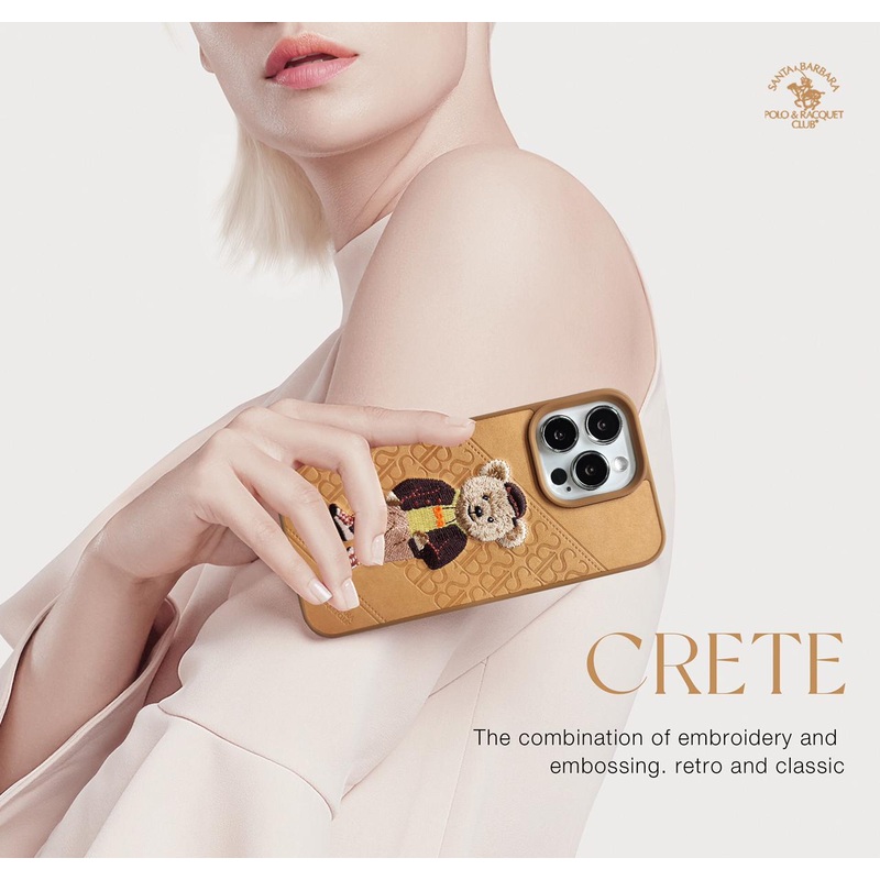 iPhone 14 Crete Series Genuine Santa Barbara Leather Case