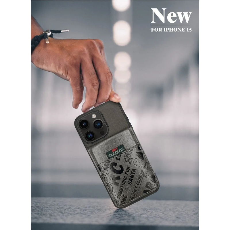 iPhone 15 Series Hulda Series Genuine Santa Barbara Leather Case