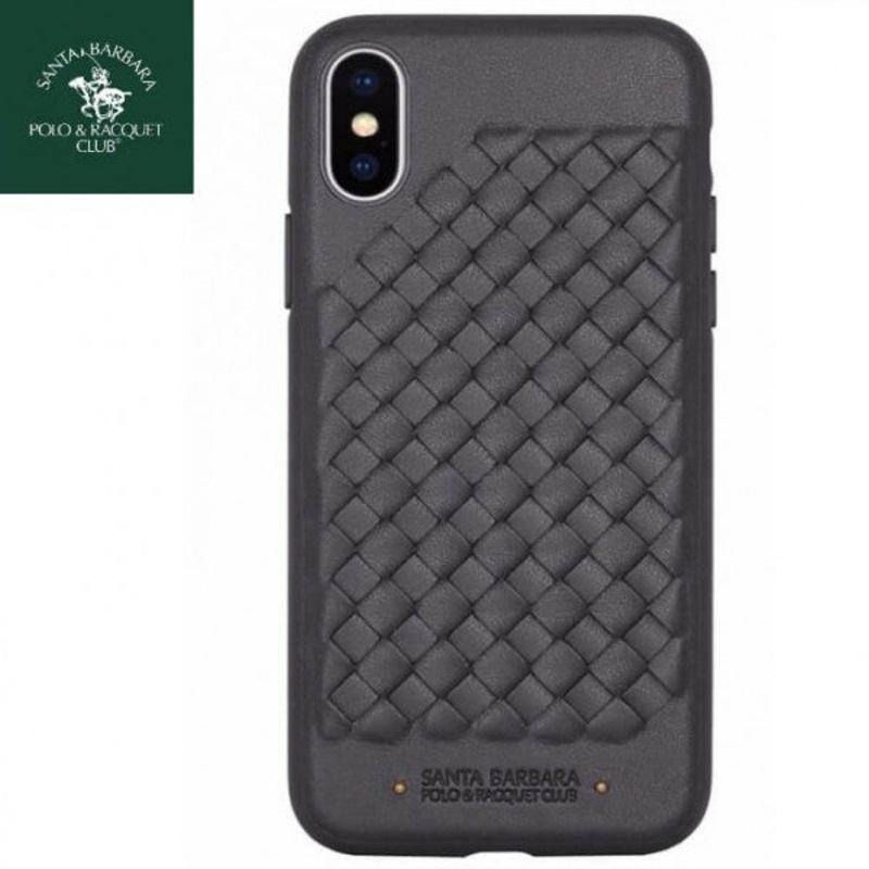 iPhone XS Max Ravel Series Genuine Santa Barbara Leather Case – Black