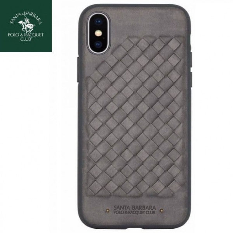 iPhone XS Max Ravel Series Genuine Santa Barbara Leather Case – Grey