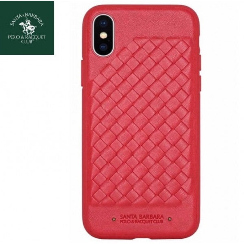 iPhone XS Max Ravel Series Genuine Santa Barbara Leather Case – Red