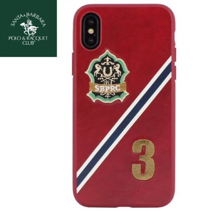 iPhone XS Max Third Series Genuine Santa Barbara Leather Case – Red