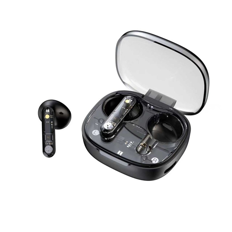 Green Lion Transparent Pro True Wireless Earbuds – Black