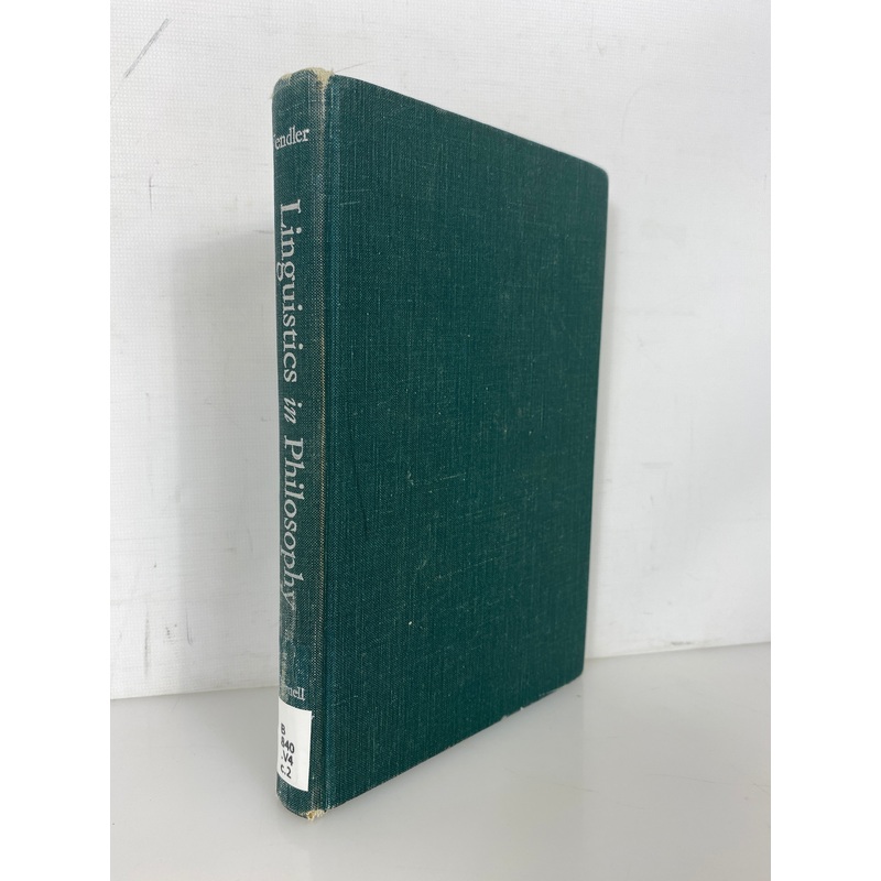 Linguistics in Philosophy by Zeno Vendler 1967 First Edition Ex-Library HC