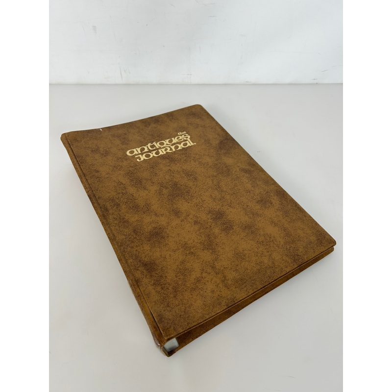 Lot of 12 1968/1969 THE ANTIQUES JOURNAL Magazines in embossed binder