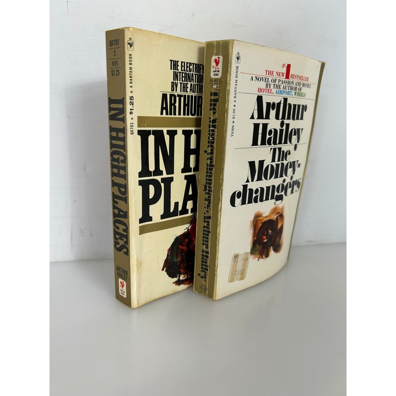 Lot of 2 Arthur Hailey Novels: In High Places/The Moneychangers 1970s PB