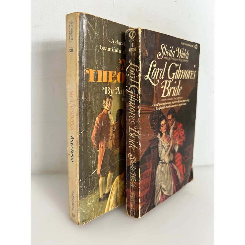 Lot of 2 Vintage Historical Romances 1960-70s Lord Gilmore’s Bride/My Theodosia PB