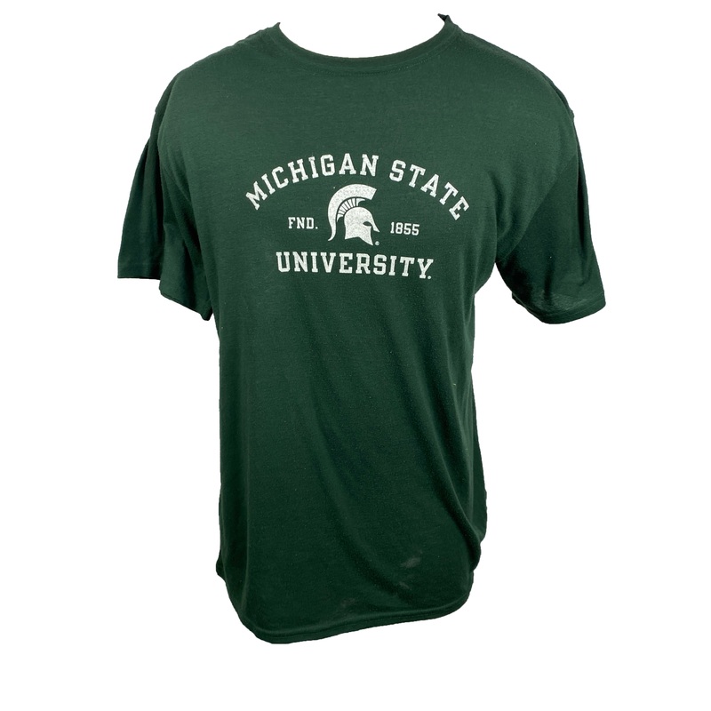 Champion Green Michigan State T-Shirt Unisex Size L