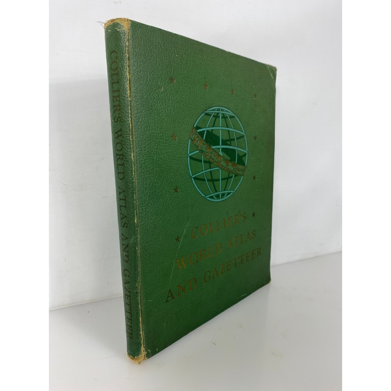 Collier’s World Atlas and Gazetteer 1945 Vintage HC