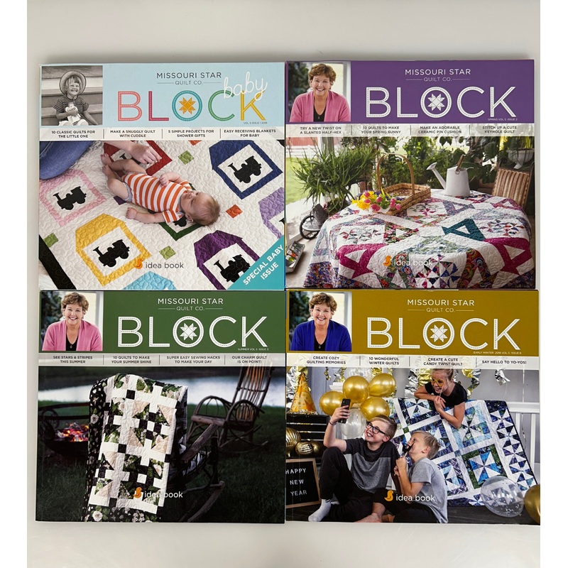 Lot of 4 Missouri Star Quilt Co BLOCK Magazines Vol.5 Issues 1, 2, 3 & 6 2018
