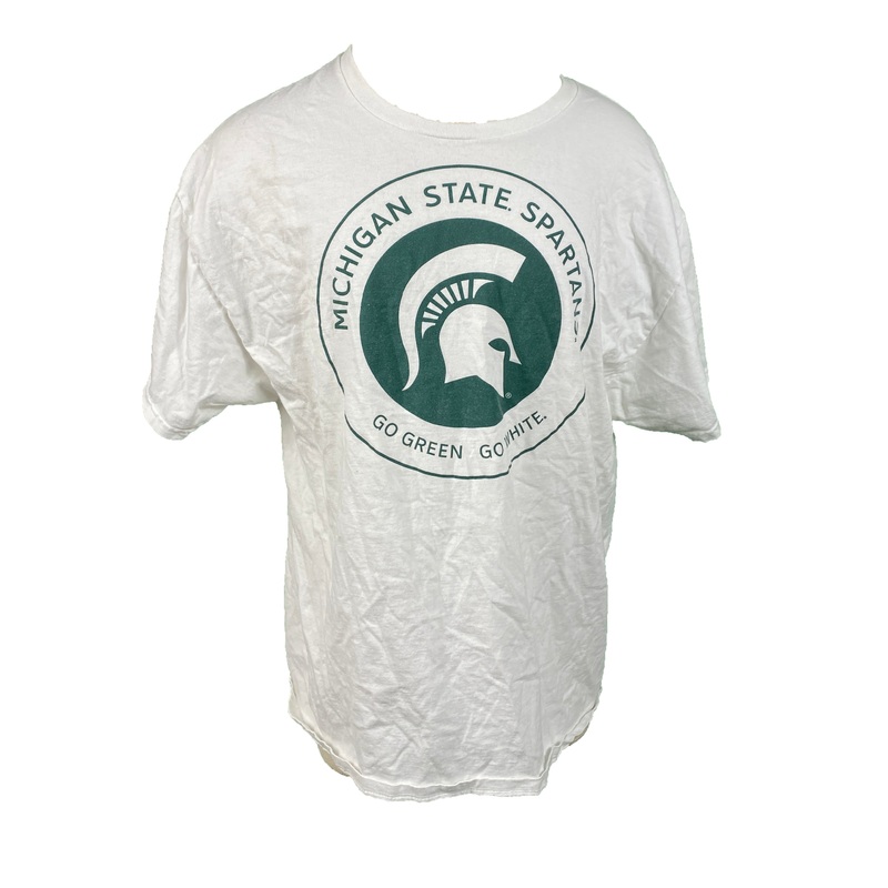 White Michigan State Spartans T-Shirt Unisex Size L