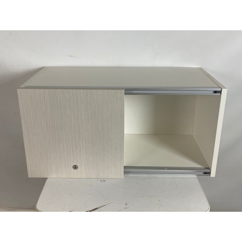 White Sliding Wood Door Cabinet #2