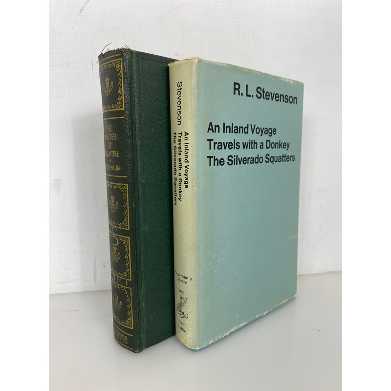 2 Vols Robert Louis Stevenson: Inland Voyage/Master of Ballantrae 1930, 1978 HC