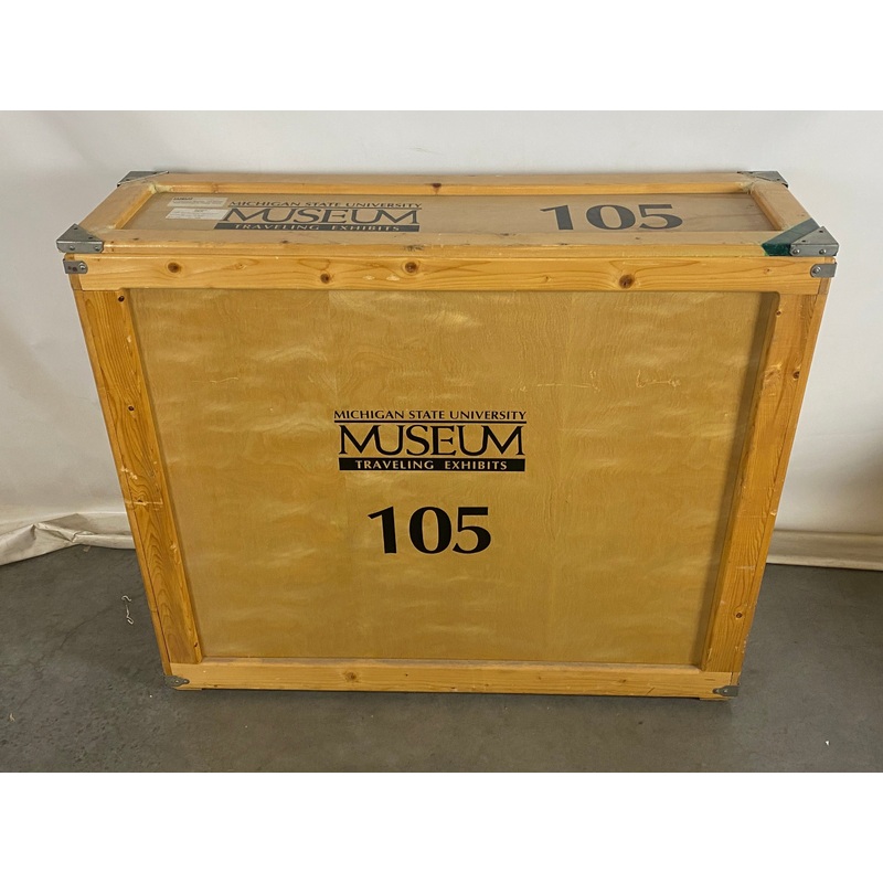 MSU Museum Traveling Exhibits Wooden Crate #105