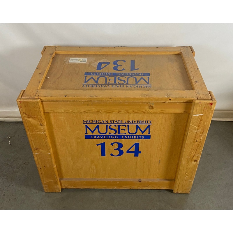 MSU Museum Traveling Exhibits Wooden Crate #134