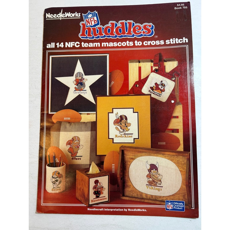 NeedleWorks NFL HUDDLES 14 NFC Team Mascots Cross Stitch Pattern Book #705