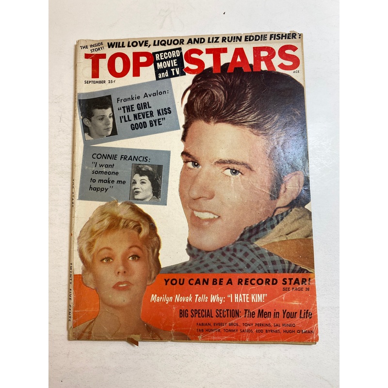 Top Stars Vintage Teen Magazine September 1959
