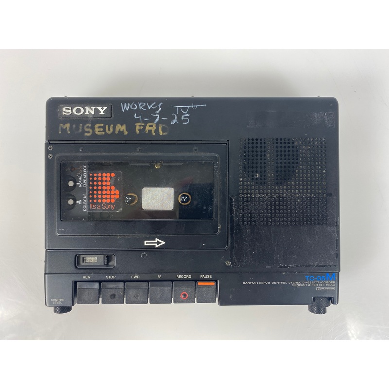 Vintage Sony TC-D5M Stereo Cassette Recorder w/ Power Adapter