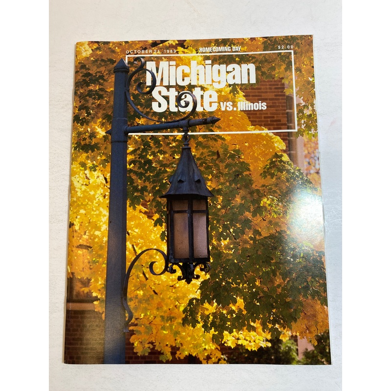1989 Michigan State vs Illinois Football Program