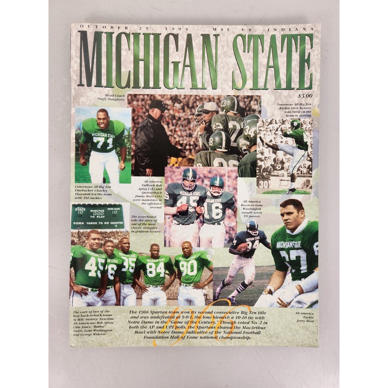 1994 Michigan State vs Indiana Football Program