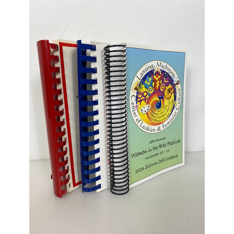 3 Spiral-Bound Michigan Cookbooks Lansing/Bannister/Elk Rapids 1993-2023 SC