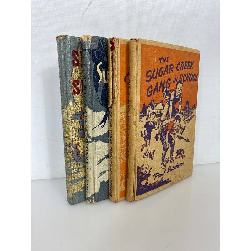 4 Vintage Sugar Creek Gang Books by Paul Hutchens 1945-1947 HC