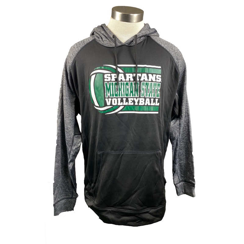 Black Michigan State Spartan Volleyball Hoodie Unisex Size M