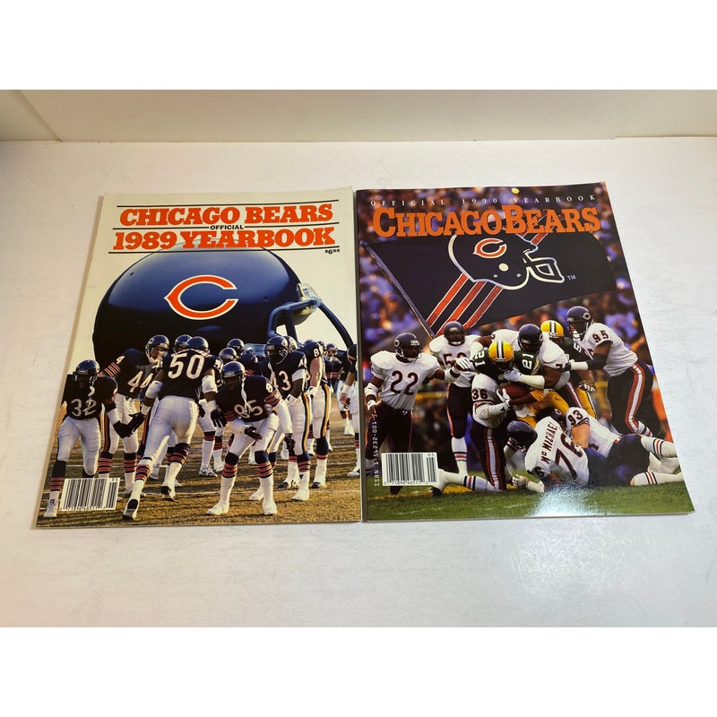 Lot of 2 Chicago Bears Yearbooks 1989, 1990