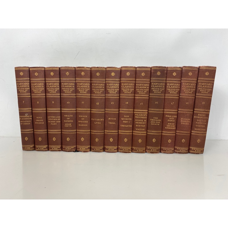 Lot of 23 Harvard Classics Five Foot Shelf of Books (7-29) 1909 Cloth HC