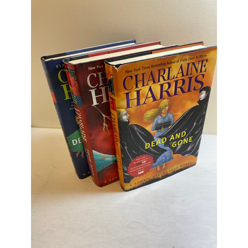 Lot of 3 Charlaine Harris Sookie Stackhouse Novels HCDJ *First Edition*
