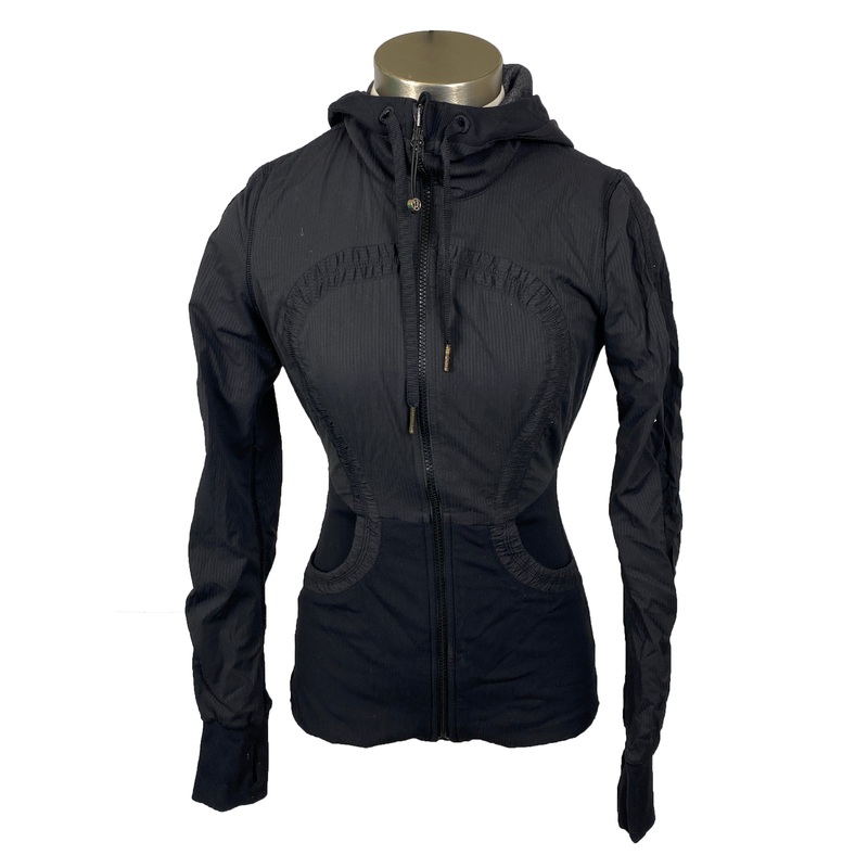Lululemon Black and Gray Reversible Full-Zip Dance Studio Jacket Women’s Size 6