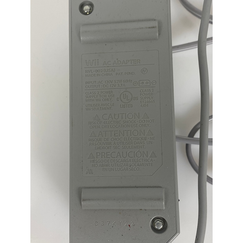 Nintendo RVL-002 Wii Power Supply AC Adapter Cord