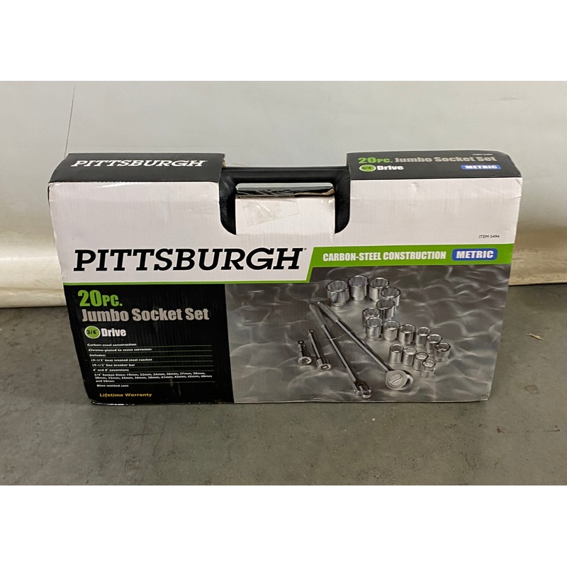 Pittsburgh 20pc Jumbo Socket Set *New*