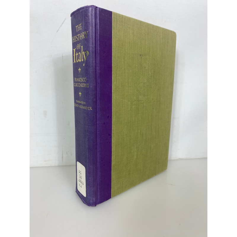 The History of Italy by Francesco Guicciardini 1969 1st Print Ex-Library HC