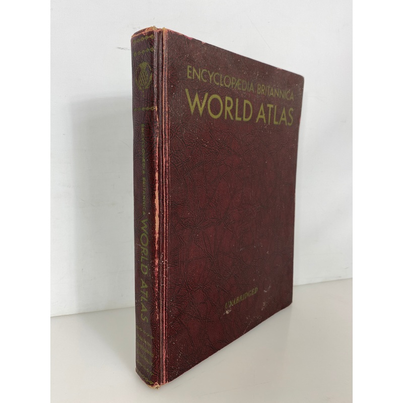 Vintage Encyclopedia Britannica World Atlas 1958 Unabridged HC