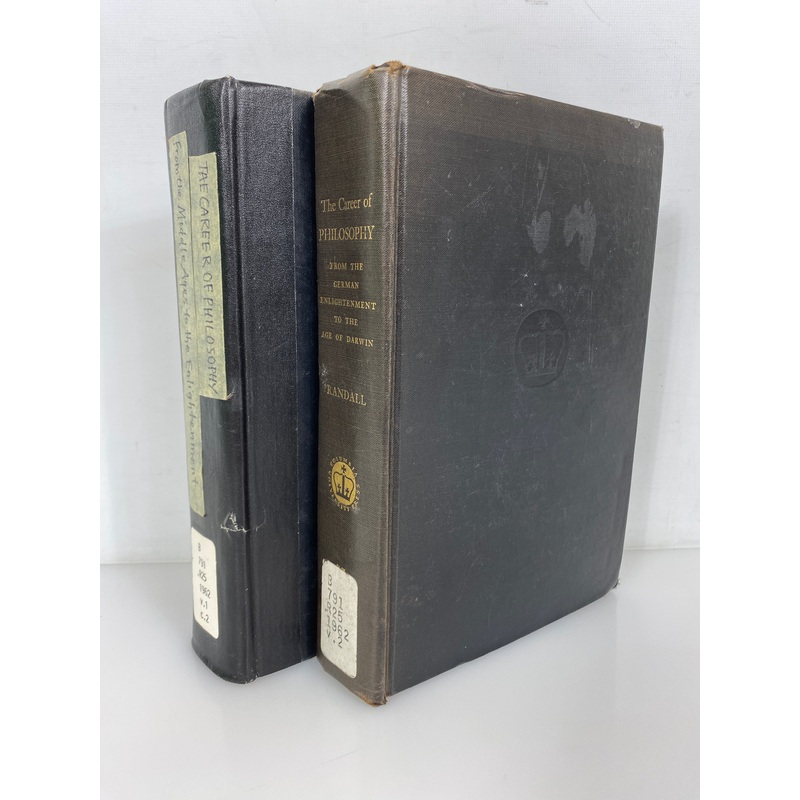 2 Volumes: The Career of Philosophy I and II by Randall 1964-65 Ex-Library HC