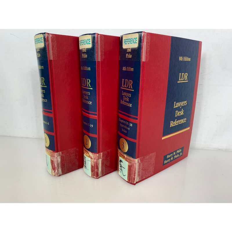 3 Vols: Lawyer’s Desk Reference Philo/Philo 1993 8th Edition Ex-Library HC
